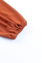 Load image into Gallery viewer, Ruffled Pleated Buttoned V Neck Blouse