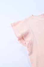 Load image into Gallery viewer, Textured Tiered Ruffled Short Sleeve Blouse