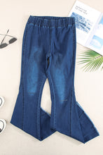 Load image into Gallery viewer, Distressed Bell Bottom Denim Pants