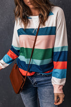 Load image into Gallery viewer, Striped Color Block Long Sleeve Top