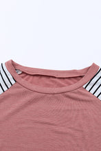 Load image into Gallery viewer, Striped Leopard Patchwork Long Sleeve Mini Dress