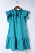 Load image into Gallery viewer, Tiered Ruffled Sleeves Mini Dress with Pockets