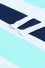 Load image into Gallery viewer, Multi Striped Drawstring Long Sleeve Hoodie