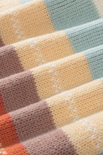 Load image into Gallery viewer, Crew Neck Drop-shoulder Striped Color Block Sweater