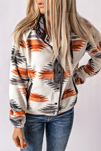Load image into Gallery viewer, Western Aztec Snap Buttoned Fleece Jacket