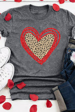 Load image into Gallery viewer, Sequin Leopard Heart Graphic T-shirt
