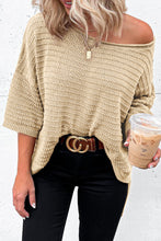 Load image into Gallery viewer, Textured Knit Drop Shoulder Tee