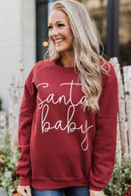 Load image into Gallery viewer, Christmas Santa Baby Print Pullover Sweatshirt