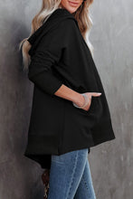 Load image into Gallery viewer, Batwing Sleeve Pocketed Henley Hoodie