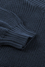 Load image into Gallery viewer, Dark Blue Dew Shoulder Juliette Knitted Sweater