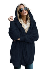 Load image into Gallery viewer, Soft Fleece Hooded Open Front Coat