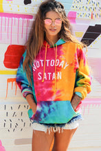 Load image into Gallery viewer, Not Today Satan Tie Dye Hoodie