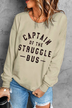 Load image into Gallery viewer, Khaki CAPTAIN Of THE STRUGGLE BUS Graphic Sweatshirt