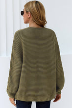 Load image into Gallery viewer, Olive Chunky Wide Long Sleeve Knit Cardigan