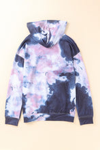 Load image into Gallery viewer, Multicolor Kangaroo Pocket Pullover Tie-dye Hoodie