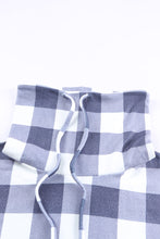 Load image into Gallery viewer, Plaid Patchwork Cowl Neck Sweatshirt