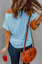 Load image into Gallery viewer, Knit Pocketed Tee with Side Slits