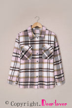Load image into Gallery viewer, Geometric Plaid Print Pocketed Shacket