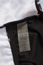 Load image into Gallery viewer, Ruffled Leopard Tankini Top and Solid Color Panty Swimwear