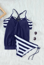 Load image into Gallery viewer, Tankini with Stripes Patchwork