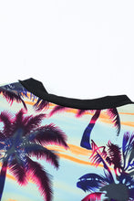 Load image into Gallery viewer, Beach Sunset Zip Front Half Sleeve One Piece Swimsuit

