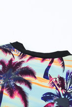 Load image into Gallery viewer, Beach Sunset Zip Front Half Sleeve One Piece Swimsuit