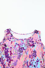 Load image into Gallery viewer, Multicolor Lavender Floral Print Cold Shoulder Blouse