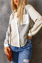 Load image into Gallery viewer, Contrast Trim Colorblock Knit Shirt
