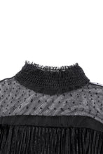 Load image into Gallery viewer, Sheer Dotty Long Sleeve Ribbed Velvet Bodysuit