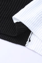 Load image into Gallery viewer, Print Contrast Color V Neck Sweater