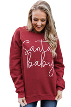 Load image into Gallery viewer, Christmas Santa Baby Print Pullover Sweatshirt