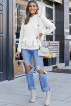 Load image into Gallery viewer, Solid Ripped Hooded Sweatshirt with Kangaroo Pocket