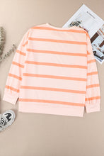 Load image into Gallery viewer, Stripe Striped Drop Shoulder Pullover Sweatshirt