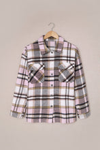 Load image into Gallery viewer, Geometric Plaid Print Pocketed Shacket