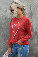 Load image into Gallery viewer, Simple Heart Graphic Valentine's Sweatshirt