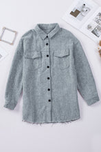 Load image into Gallery viewer, Textured Button Down Shirt Jacket with Pockets