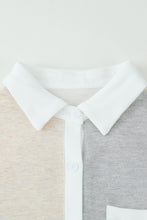 Load image into Gallery viewer, Contrast Trim Colorblock Knit Shirt