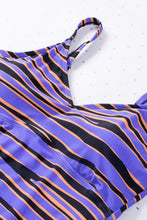 Load image into Gallery viewer, Animal Stripes Lacing Tankini Swimsuit