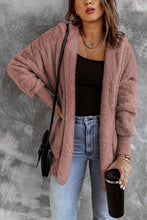 Load image into Gallery viewer, Soft Fleece Hooded Open Front Coat