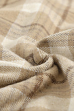 Load image into Gallery viewer, Khaki Khaki Plaid Shirt Hooded Jacket