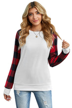 Load image into Gallery viewer, Buffalo Plaid Long Sleeve Sweatshirt