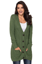 Load image into Gallery viewer, Front Pocket and Buttons Closure Cardigan