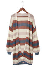 Load image into Gallery viewer, Striped Color Block Hollowed Knit Cardigan