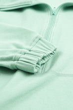 Load image into Gallery viewer, Zip Front Pocketed Pullover Sweatshirt