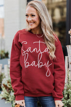 Load image into Gallery viewer, Christmas Santa Baby Print Pullover Sweatshirt