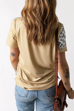 Load image into Gallery viewer, Khaki Easter Bunny Leopard Bleached Print Graphic Tee