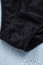 Load image into Gallery viewer, Ruffled Leopard Tankini Top and Solid Color Panty Swimwear