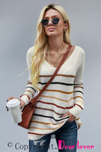 Load image into Gallery viewer, Multicolor Striped Knit Sweater