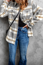 Load image into Gallery viewer, Plaid Print Pocket Women Shacket