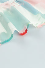 Load image into Gallery viewer, Color Block Ruffled Mock Neck Ruffled Top